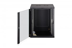 Szafa DIGIT Szafa sieciowa wisząca Dynamic 19 16U rack 600x600, szklane drzwi, czarny, nieskładana, 60kg 5