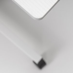 Biurko Springos Stolik na kółkach regulowane 76-86 cm biurko mobilny pod laptopa biały UNIWERSALNY 12