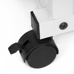 Biurko Springos Stolik na kółkach regulowane 76-86 cm biurko mobilny pod laptopa biały UNIWERSALNY 8