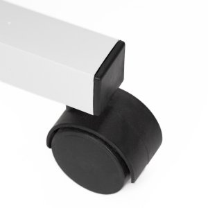 Biurko Springos Stolik na kółkach regulowane 76-86 cm biurko mobilny pod laptopa biały UNIWERSALNY 9