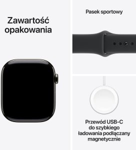 Smartwatch Apple Watch 11 GPS 42mm Jet Black Alu Sport Band S/M Czarny  (MEQT4ZR/A) 8