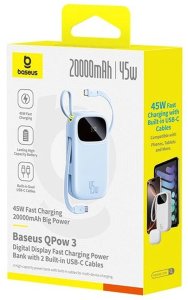 Powerbank Baseus Powerbank EnerFill FC21 Qpow 20000mAh 45W z wyświetlaczem cyfrowym z dołączonym kablem - niebieski 6