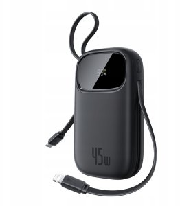Powerbank Baseus Powerbank EnerFill FC31 20000mAh 45W z wyświetlaczem z kablami USB-C i Lightning - czarny 3