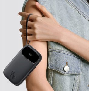 Powerbank Baseus Powerbank EnerFill FC31 20000mAh 45W z wyświetlaczem z kablami USB-C i Lightning - czarny 4