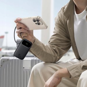 Powerbank Baseus Powerbank EnerFill FC31 20000mAh 45W z wyświetlaczem z kablami USB-C i Lightning - czarny 5