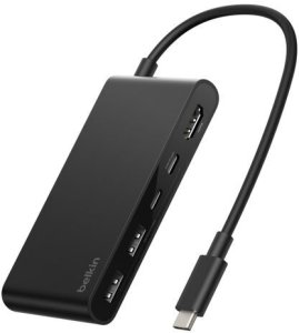 HUB USB Belkin Connect 5-in-1 USB-C Hub z podwójnymi portami USB-C, czarny 2