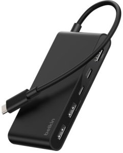 HUB USB Belkin Connect 5-in-1 USB-C Hub z podwójnymi portami USB-C, czarny 4