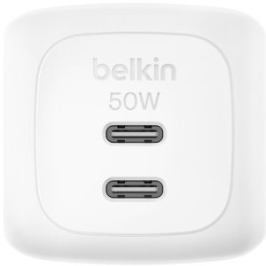 Ładowarka Belkin Ładowarka Dual USB-C 50W PD PPS+1m Kabel WCH019kq1MWH-B6 2