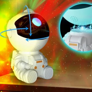 PROJEKTOR GWIAZD Astronauta LAMPKA NOCNA LED dla dzieci RZUTNIK NIEBA PILOT 11