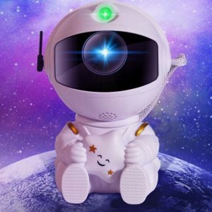 PROJEKTOR GWIAZD Astronauta LAMPKA NOCNA LED dla dzieci RZUTNIK NIEBA PILOT 5