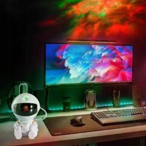 PROJEKTOR GWIAZD Astronauta LAMPKA NOCNA LED dla dzieci RZUTNIK NIEBA PILOT 8