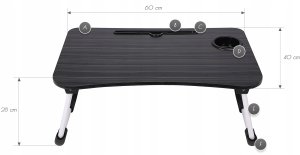 Stolik pod laptopa Interlook LFD-6040-BLACK 14