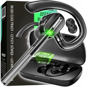 SŁUCHAWKA BLUETOOTH 5.2 BEZPRZEWODOWY ZESTAW SŁUCHAWKOWY REDUKCJA SZUMÓW 2