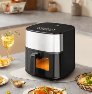 Frytkownica Beztłuszczowa Aigostar Ava Pro 2000W Air Fryer 8L Czarna 8