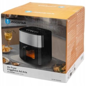 Frytkownica Beztłuszczowa Aigostar Ava Pro 2000W Air Fryer 8L Czarna 9