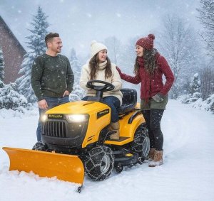 Traktorek ogrodowy traktor Riwall RLT 92 TRD + pług 12,5 KM, kosz 245 L 2