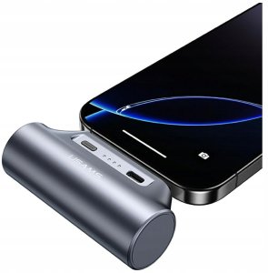 Powerbank Usams Powerbank PB79 Mini Tail Plug Portable 3000mAh USB-C srebrny 4