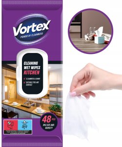 Vortex VORTEX Chusteczki nawilżane do kuchni, flip top, 48 sztuk 11