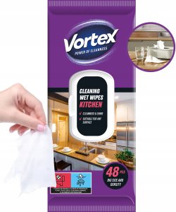 Vortex VORTEX Chusteczki nawilżane do kuchni, flip top, 48 sztuk 15