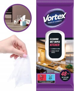 Vortex VORTEX Chusteczki nawilżane do kuchni, flip top, 48 sztuk 5