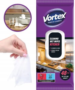 Vortex VORTEX Chusteczki nawilżane do kuchni, flip top, 48 sztuk 6