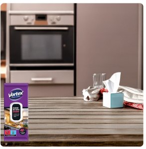 Vortex VORTEX Chusteczki nawilżane do kuchni, flip top, 48 sztuk 8