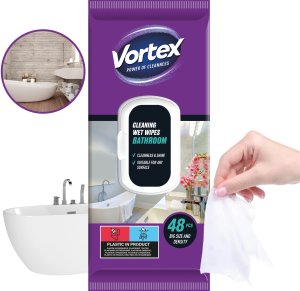 Vortex VORTEX Chusteczki nawilżane do łazienki, flip top, 48 sztuk 3