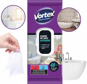 Vortex VORTEX Chusteczki nawilżane do łazienki, flip top, 48 sztuk 9
