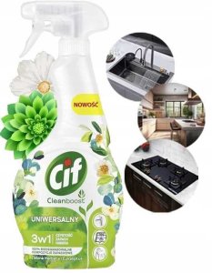 Cif Cleanboost Uniwersalny 3w1 Spray Czyszczący Zielona Herbata i Eukaliptus 4