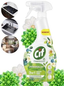 Cif Cleanboost Uniwersalny 3w1 Spray Czyszczący Zielona Herbata i Eukaliptus 5