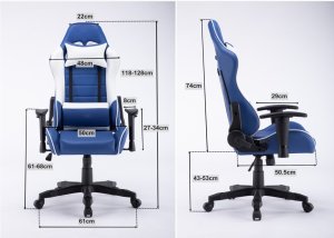 FOTEL COBRA Rebel CR205 szaro-czarny 14