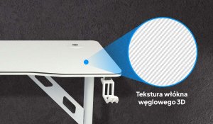 Biurko Cobra Biurko gamingowe CR2060WH (100 cm długość) 13