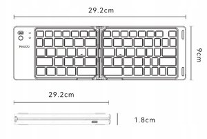 Klawiatura Yesido Składana klawiatura KB27 150mAh BT5.0, CZARNY 3