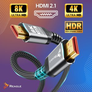 Kabel HDMI 2.1 8K 4K 144Hz 120Hz UHD eARC VRR HDR 48Gbps Przewód TV XBOX 5M 3