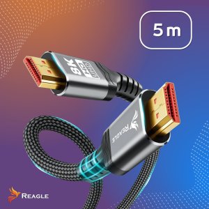 Kabel HDMI 2.1 8K 4K 144Hz 120Hz UHD eARC VRR HDR 48Gbps Przewód TV XBOX 5M 9