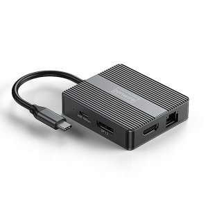 HUB USB Zenwire Hub USB-C 7w1 Adapter USB 3.0 HDMI 4K 60Hz Display Port Gigabit RJ-45 1000M BS-HP706 13