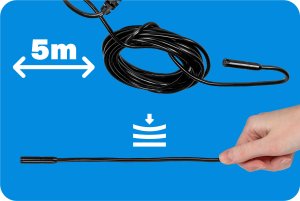 Kamera Endoskopowa z ekranem 4.3" 8mm 5m EKG4585MV1 Zintronic 3
