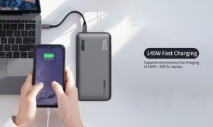Zasilacz do laptopa Eneron Powerbank SZYBKIE ŁADOWANIE 25000mAh 3x USB/USB-C 145W do LAPTOPA/TELEFONU + kabel 2