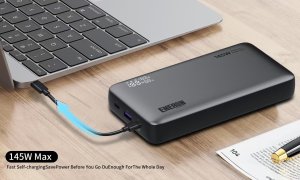 Zasilacz do laptopa Eneron Powerbank SZYBKIE ŁADOWANIE 25000mAh 3x USB/USB-C 145W do LAPTOPA/TELEFONU + kabel 5