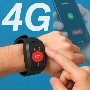 Bransoletka Alarmowa SOS 4G Lokalizator Opaska GPS Seniora Pomiar Pulsu App 11