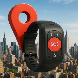 Bransoletka Alarmowa SOS 4G Lokalizator Opaska GPS Seniora Pomiar Pulsu App 10