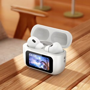 Słuchawki Bezprzewodowe Dokanałowe Douszne Bluetooth ANC Powerbank LCD Buds 4