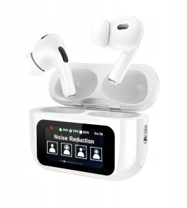 Słuchawki Bezprzewodowe Dokanałowe Douszne Bluetooth ANC Powerbank LCD Buds 9