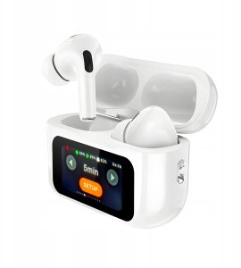 Słuchawki Bezprzewodowe Dokanałowe Douszne Bluetooth ANC Powerbank LCD Buds 10