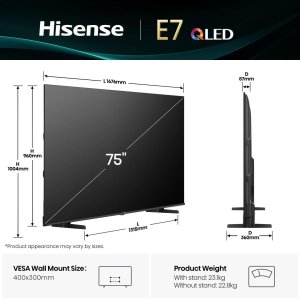 Telewizor Hisense 75E77Q 190,5 cm (75") 4K Ultra HD Smart TV Wi-Fi czarny 2