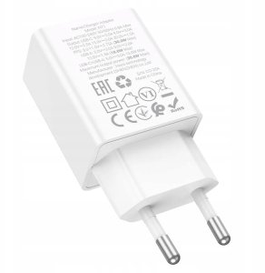 Ładowarka Hoco Ładowarka sieciowa do telefonu USB A + USB C QC3.0 PD AFC 3A 30W N71 biała 2