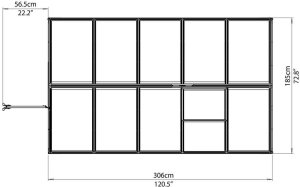 Michelin Szklarnia Ogrodowa Palram 701631 310 x 185 m x 209 cm Mocna z poliwęglanu tunel 5