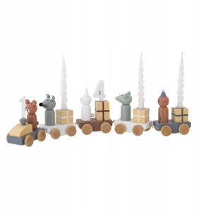 Bloomingville Junaid dekoracja urodzinowa, wielokolorowy, FSC®100%, MDF 3