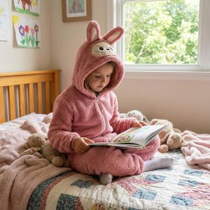 COGIO Strój LABUBU, kostium naśladujący futro, piżama LAFUFU z ogonkiem rozmiary: 110-140 110 8