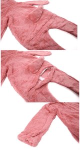 COGIO Strój LABUBU, kostium naśladujący futro, piżama LAFUFU z ogonkiem rozmiary: 110-140 110 9